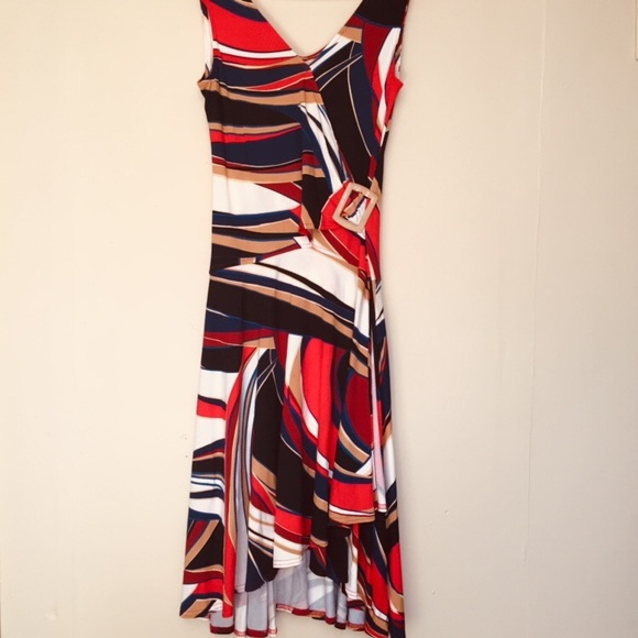 Joseph Ribkoff Colour Block Peplum Dress - Picture 1 of 8